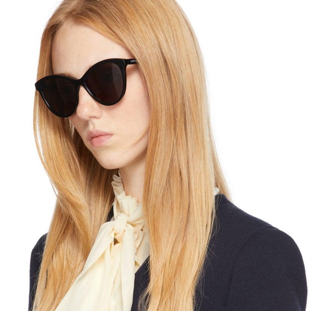 Saint Laurent Black SL 456 Cat-Eye Sunglasses